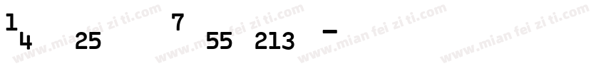 Numbers Greenback字体转换